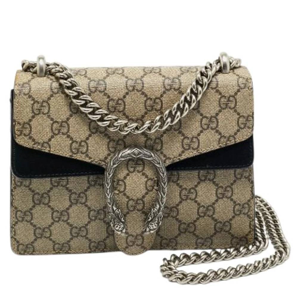 Gucci Vintage Pre-owned canvas håndtasker - Vintage - Dame - Beige - ONE SIZE -