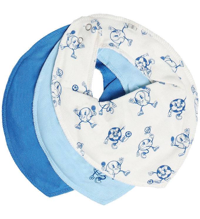 Pippi Haklapp för dreglande - Spets - 3-pack - Light Dusty Blue - Pippi Baby - One Size - Dregglis