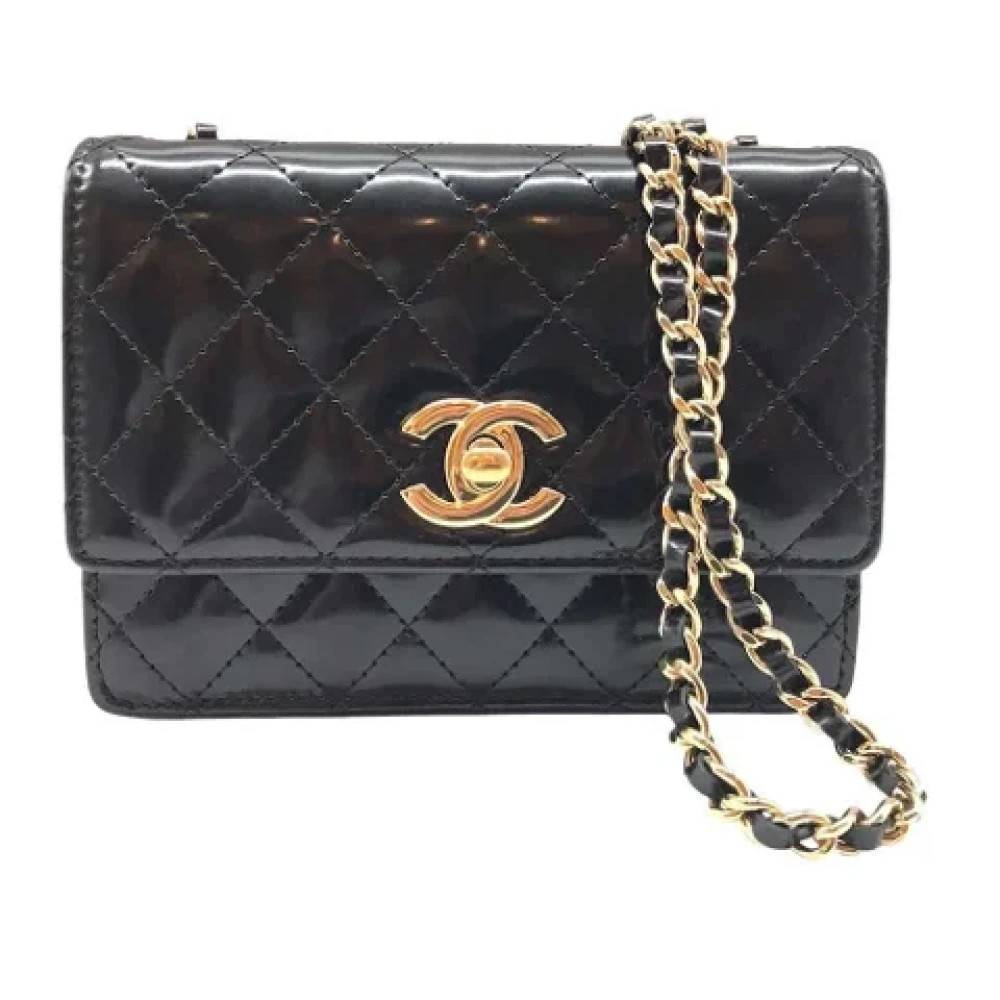 Chanel Vintage Pre-owned Stof chanel-tasker - Vintage - Dame - Sort - ONE SIZE - Uld