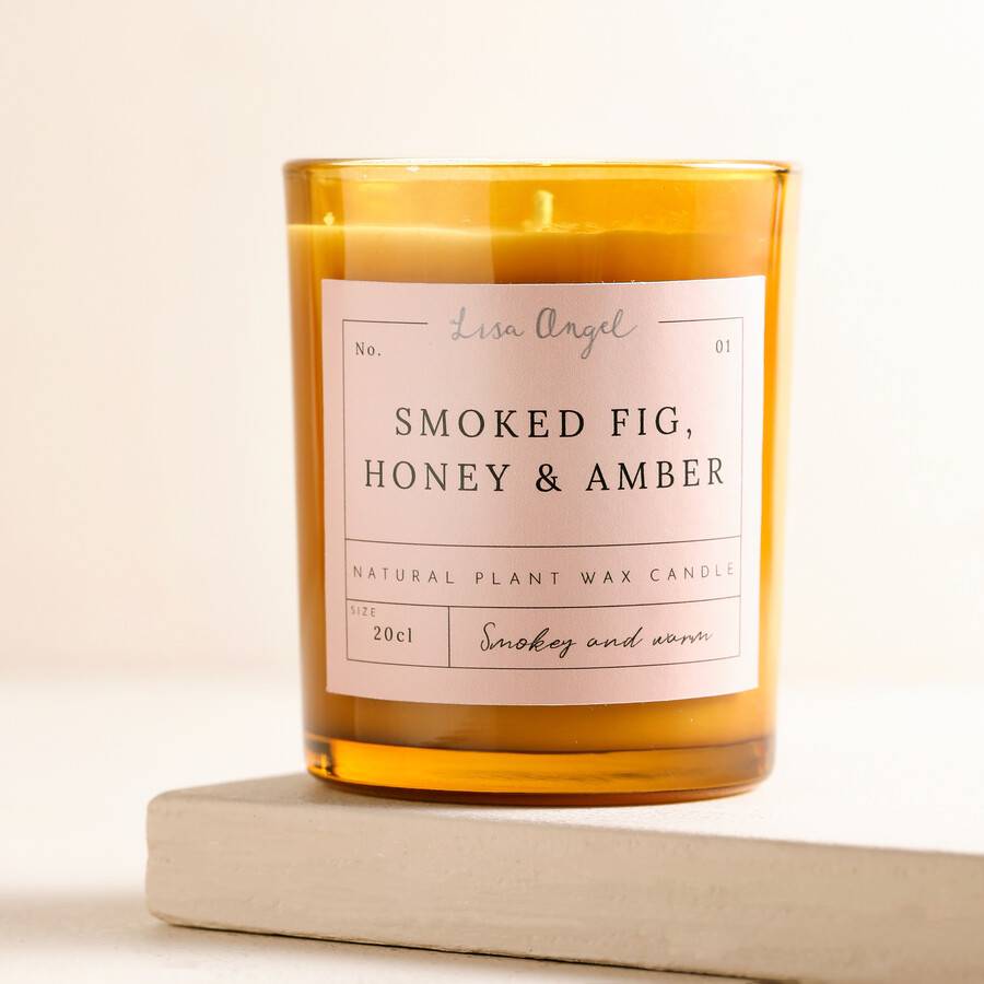 Smoked Fig, Honey and Amber Jar Candle - yellow/white - one size
