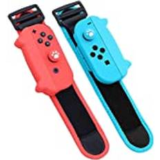 Eamily Just Dance Switch Wristband, Wrist Bands for Just Dance Switch/ Switch oled 2022 2021 2020 2019, Adjustable Elastic Straps for Joy-Cons Controller With 2 Thumb Caps