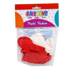Ballonger Röd+Vit 12- Pack