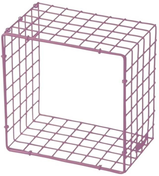 KALAGER Design WIRE SQUARE Hylde 21x21 cm, Pink