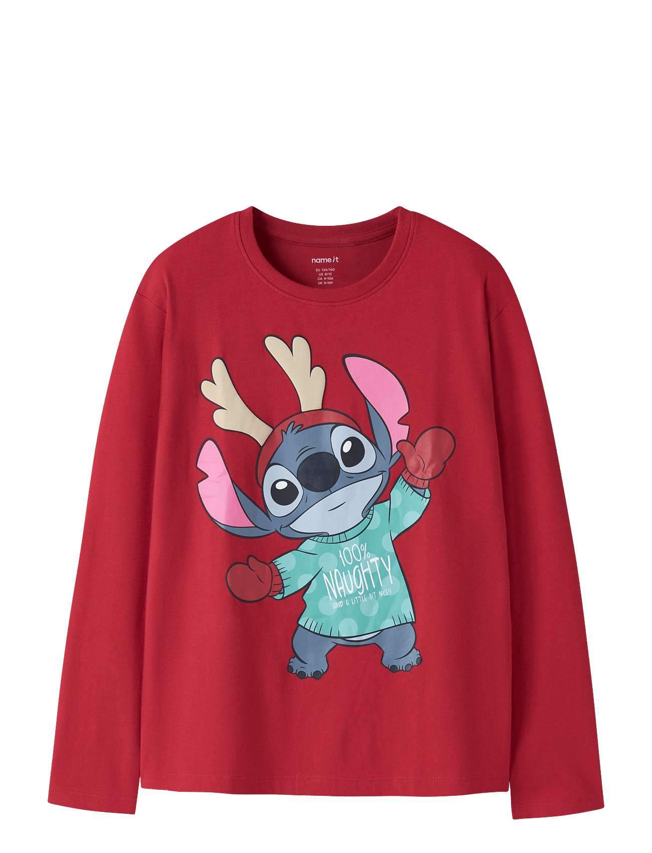name it Nkfsyra Stitch Ls Nreg Top Box Wdi - Red - 122-128