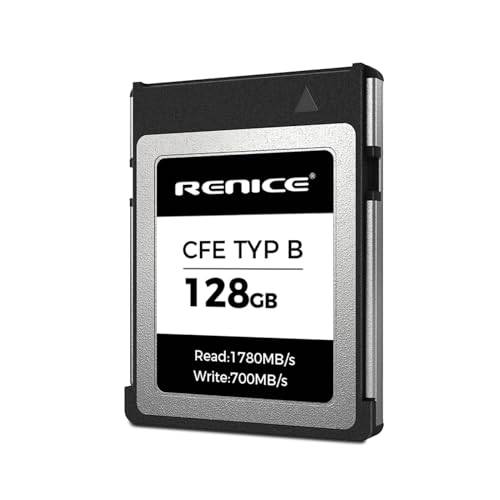 RENICE CFexpress Typ B 128 GB minneskort, upp till 1780 MB/s uppspelning, 4K RAW-videoinspelning Lämplig för z6 z6II z7 z7II z8 z9 d5 d6 d500 d850 EOS R3 R5