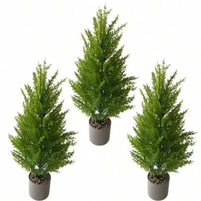 1 st/2 st konstgjorda mini julgransdekorationer, inomhuskrukväxter, konstgjorda gröna växter, lämpliga för jul, alla hjärtans dag, nyår (1 st,2 st,4 st,2)
