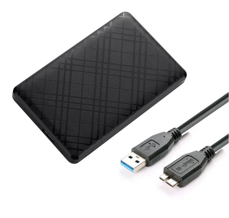 Harddisk Kabinet USB 3.0, SATA 2.5" UTHAI Externo, sort