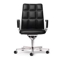Walter Knoll - Leadchair Executive Low 2020, Polished, Leather Cat. 55 Congress 1367 Silk, 5-star Base, Soft Castors - Skrivbordsstolar - EOOS - Beige