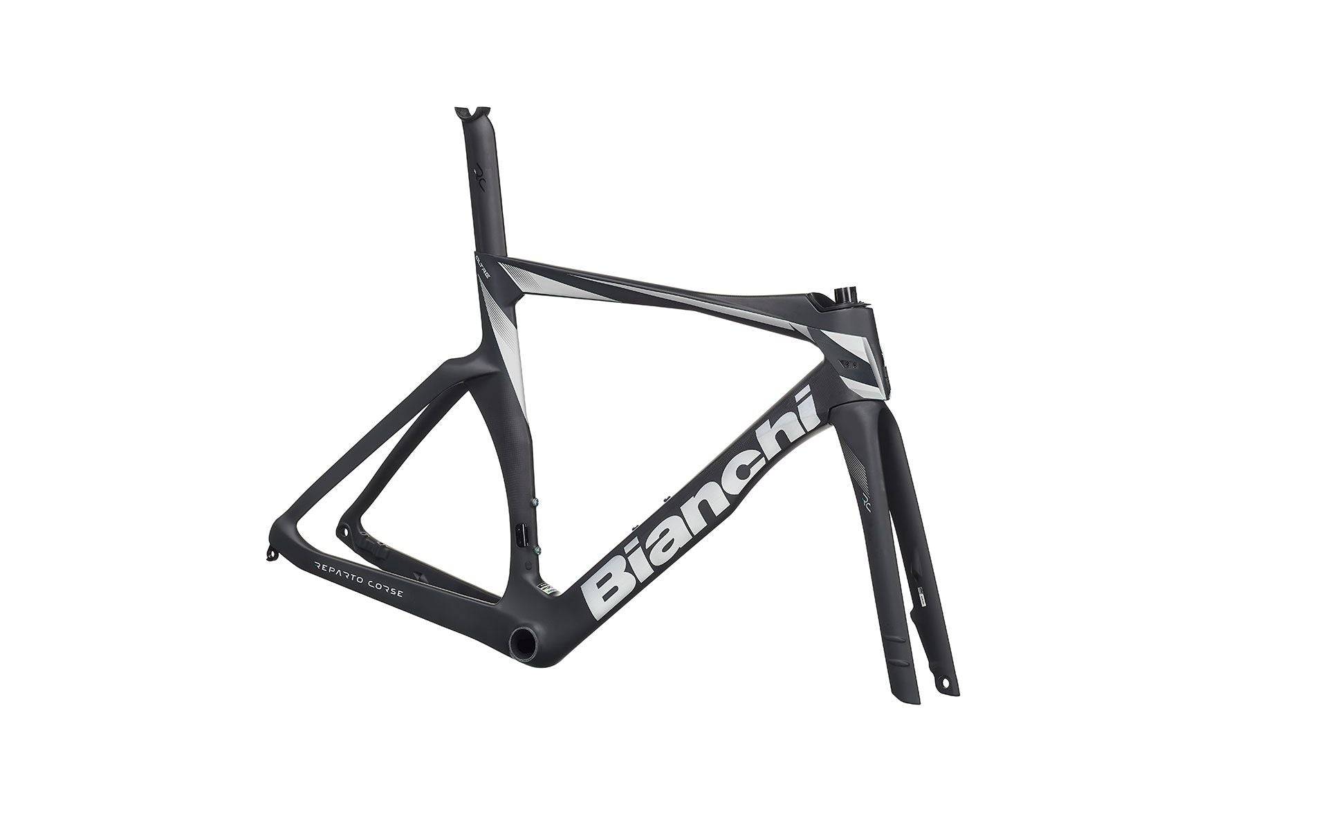 Bianchi Oltre RC Frameset 2025 - 021 / 59 / Graphite-Carbon / White-Alu Silver Full Matt