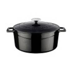 Kasserolle, støbejern, 28 cm, 6,7 l, 'Folk', sort - LAVA