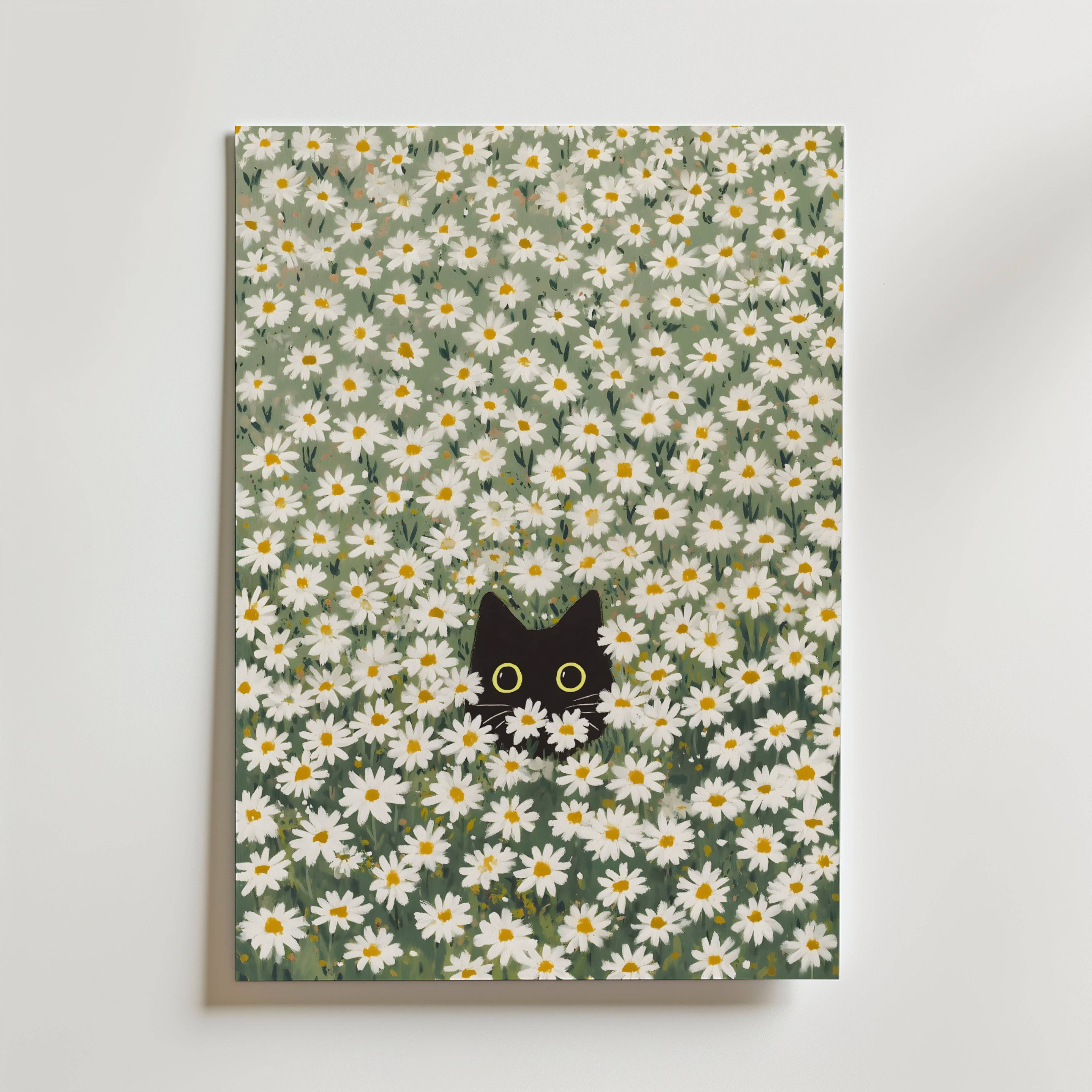 Hidden in Green Bloom Poster - Premium Canvas 50x70 cm Utan passepartout