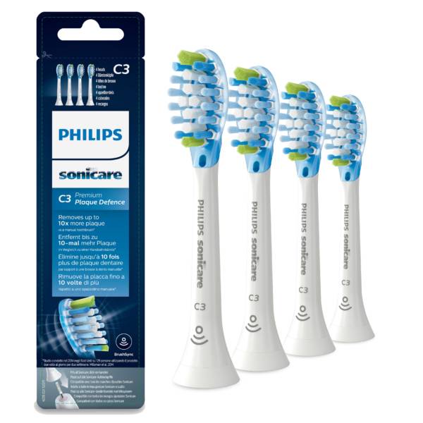 Philips Sonicare C3 Premium Plaque Control HX9044. 4x Tandbørstehoveder. Hvid