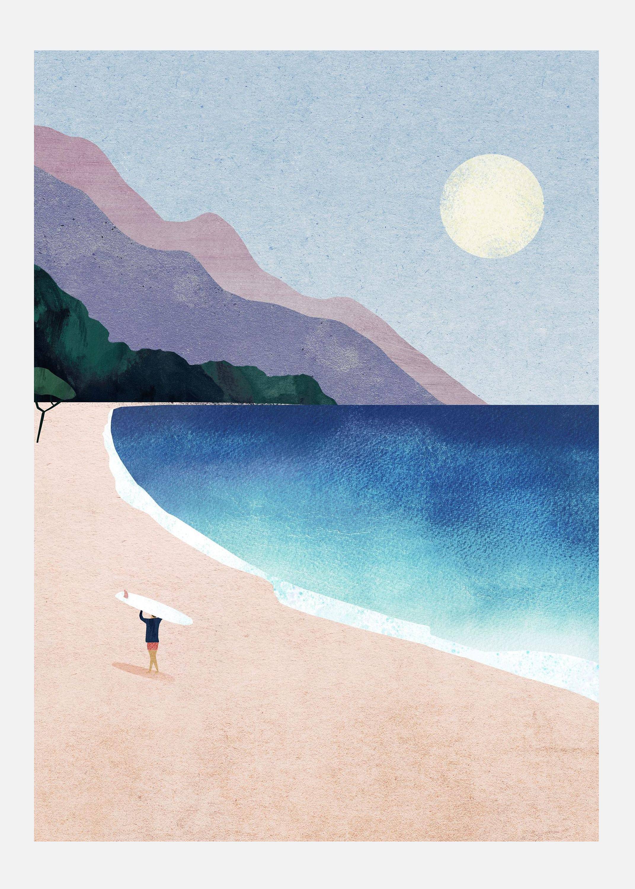 Surf Beach Canvastavla (50x70 cm)