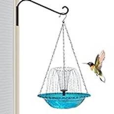 Solar Bird Bath Fountains, Water Fountain Bird Bath,Vattenfontäner Solar Powered Hummingbird Bath Bowl | Fågelbadskål Fågelmatare, OutdoorBirdbathh Fågelmatare för uteplats Trädgård Trädgård Trädgård