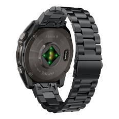 Universal Garmin 26mm QuickFit Tech-Protect Rustfri Stål Rem - Sort