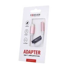 USB-C til 3,5 mm lydadapter Samsung / Andriod Mobiles - Forever - pink