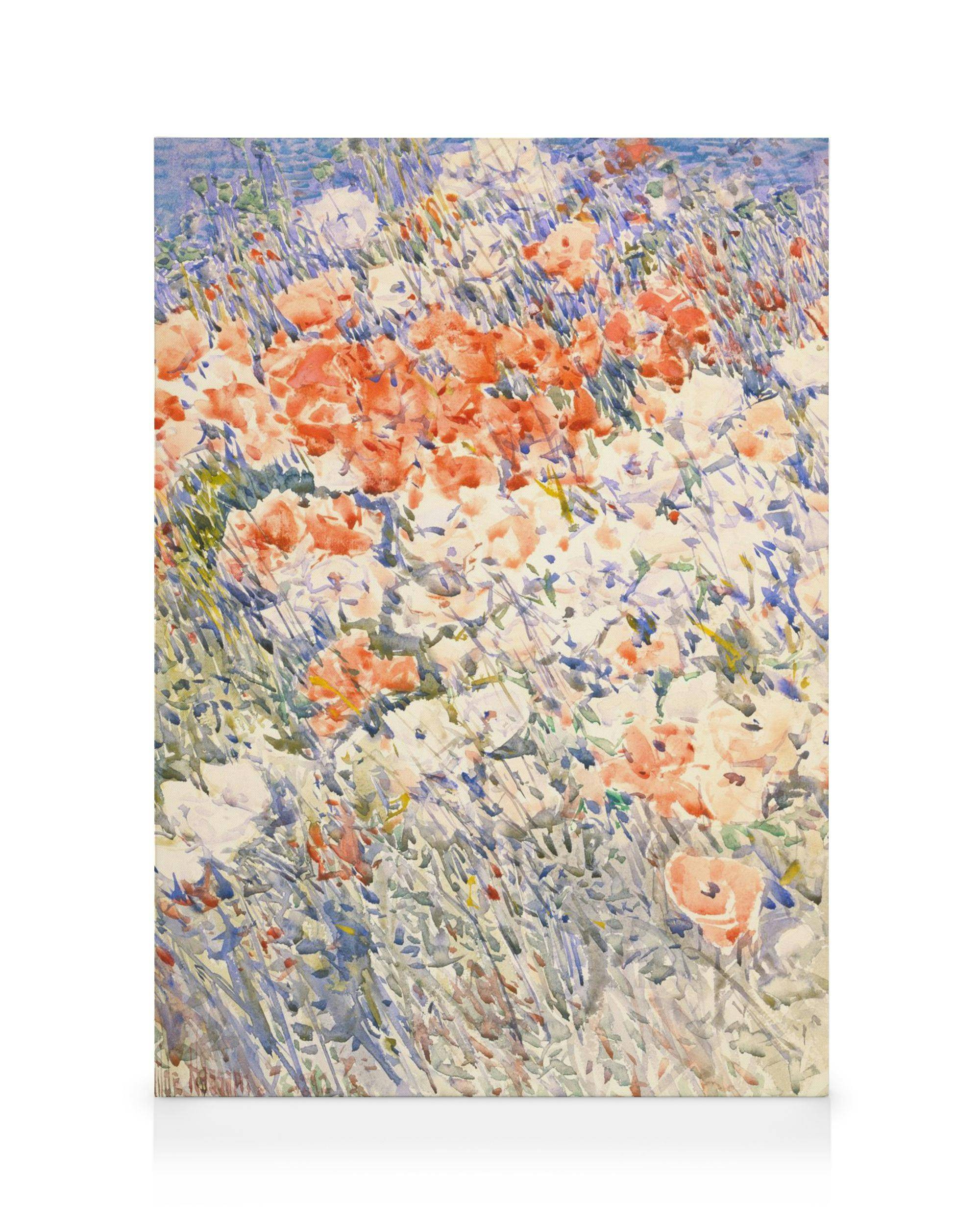 Canvastavlor Frederick Childe Hassam - The Island Garden Canvastavla (30x40 cm - Svart ram)