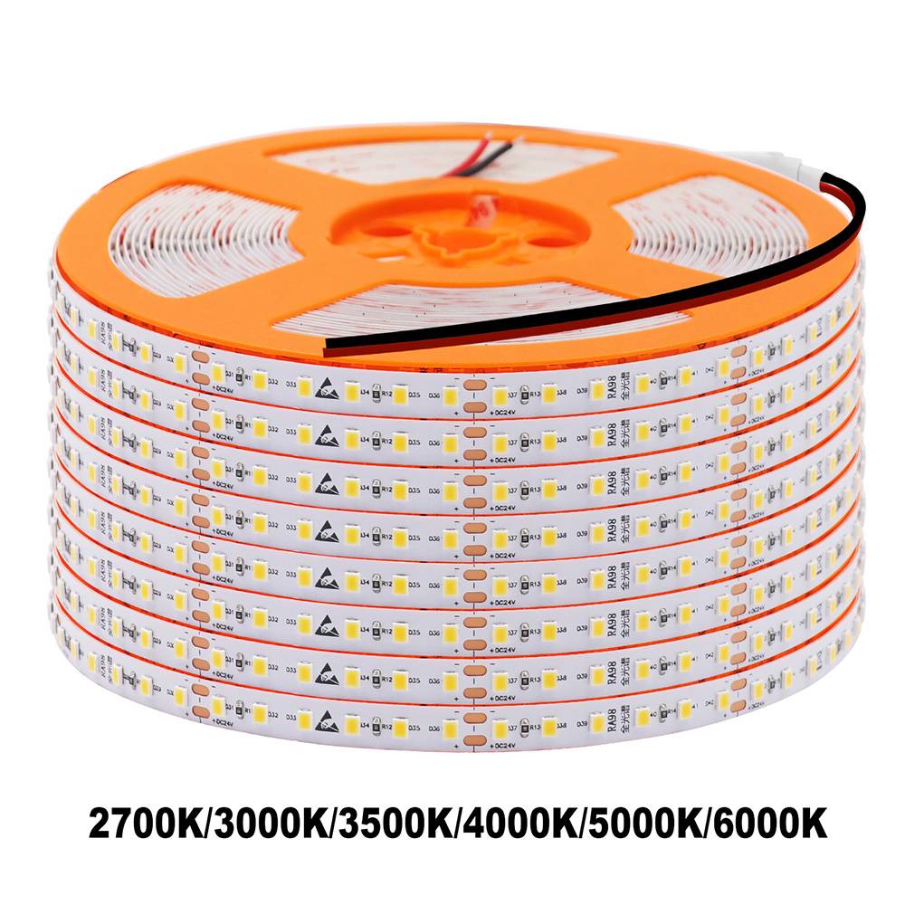 5m 10m RA98 LED Strip Light 2700K 3000K 3500K 4000K 5000K 6000K 12V 24V 2835 Flex Tape Stripe Hight Bright 120LED Home Lighting