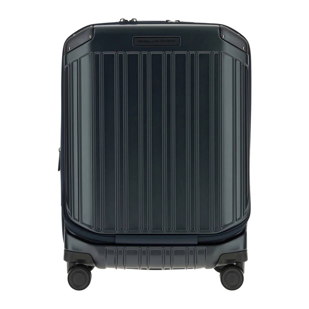 Piquadro Kabinekuffert Front - Mellemåbning - Kufferter - Herre - Blå - ONE SIZE - Polyester