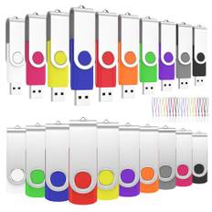 ABLAZE USB Stick 16GB 20 Stück, High Speed USB 2.0 Speicherstick Swivel Datenspeicher Metall Memory Sticks Flash Drive