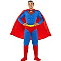 Funidelia | Superman Maskeraddräkt för herr Man of Steel, Superhjältar, DC Comics, Justice League - Maskeraddräkt för vuxen och roliga tillbehör för fester, karneval och Halloween - Storlek M - Blå