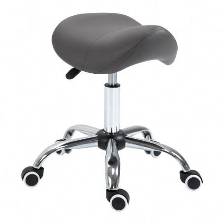 Arbetspall Ergonomisk Höjdjusterbar Läder Grå