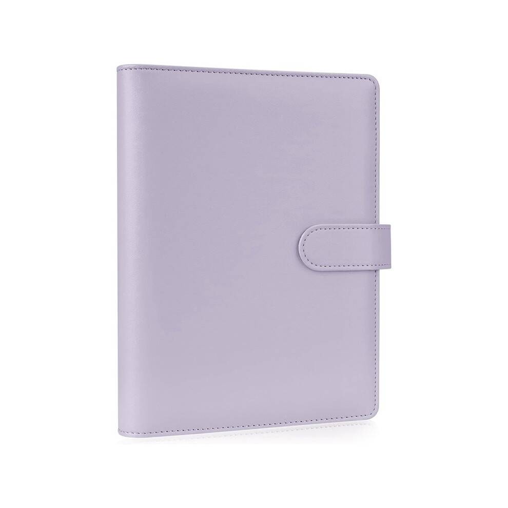 PU Leather A5 Ring Binder with Magnetic Closure 6 Ring Binder Cover for A5 Filler Paper, Refillable Notebook D