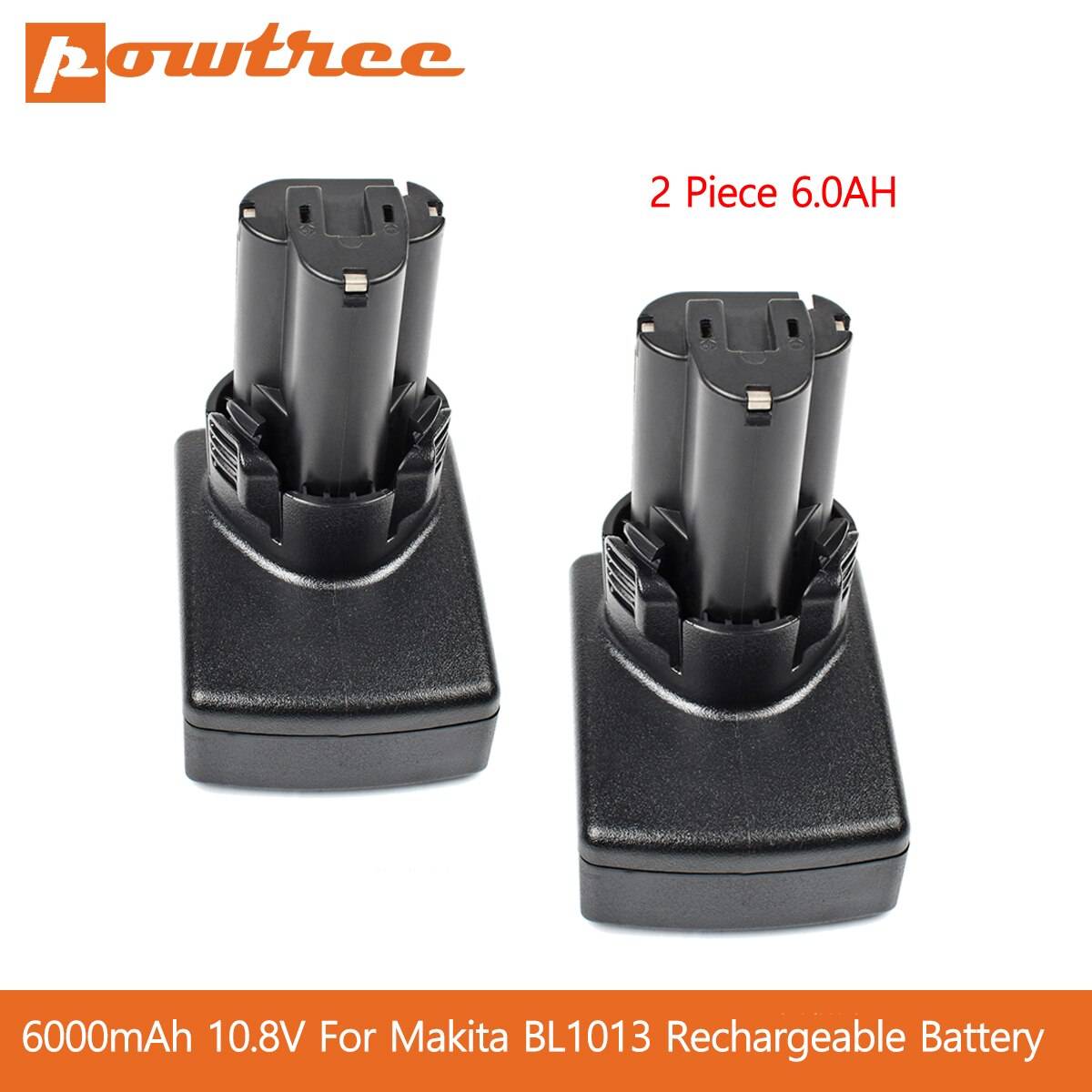 Powtree Uppladdningsbart Batteri 10.8V 6000mAh - 2 stycken 6.0ah