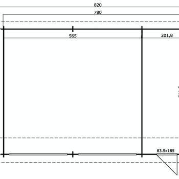 Holte garage med opbevaringsrum på 39,4m2 med vippeport
