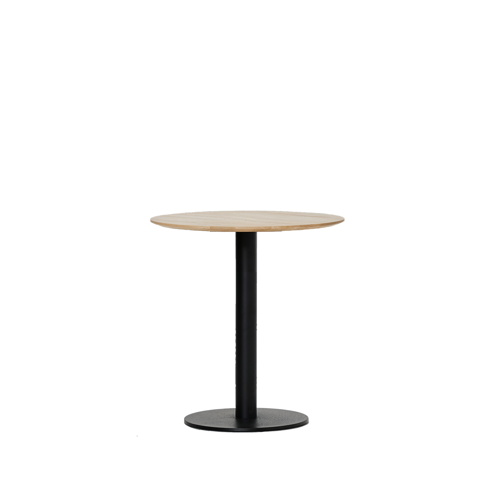 Galley Café Table / Solid Oak - Ø70 Sæbebehandlet eg Black