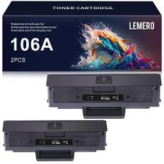 Lemero W1106A Toner Kompatibel für HP 106A für HP Laser MFP 137fwg 135wg 107w 137fnw 135a 107a 135w 135r 107r Toner, 2xSchwarz