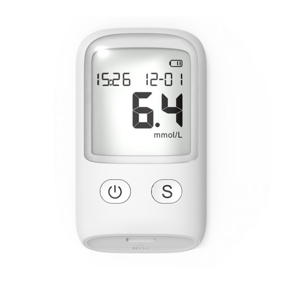 Hæmoglobinmåler Hæmoglobintester Hæmoglobintestkit Glucometer til måling af blodsukker, 50 teststrimler + 50x nåle