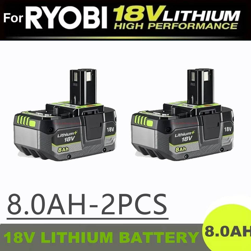 For Ryobi 18V battery 8000mAh Li-On rechargeable Ryobi Hot P108 RB18L40 Rechargeable Battery Pack Power Tool Battery Ryobi ONE