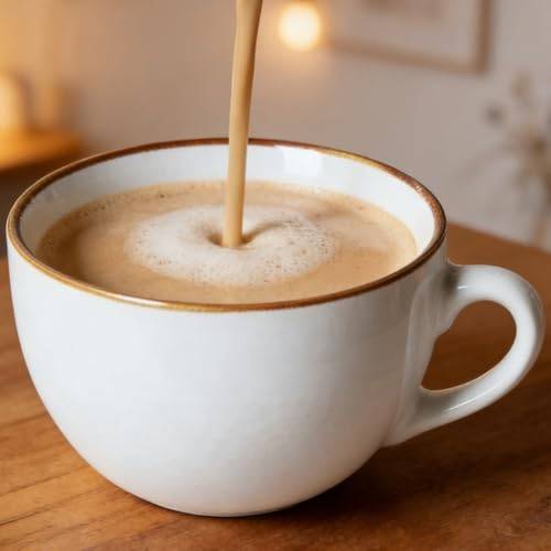Disoza Stor Mugg 700 Ml Keramisk Kaffe Te Mugg XXL Porslin Vit Kaffemugg Soppmuggar Med Handtag Kaffemugg Te Flingor Soppor Ramen Skål Skål Kaffemuggar Soppskål Med Handtag
