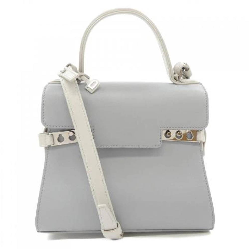 Delvaux Pre-owned Pre-owned JOY Calf Bag - Vintage - Dame - Grå - ONE SIZE - Uld