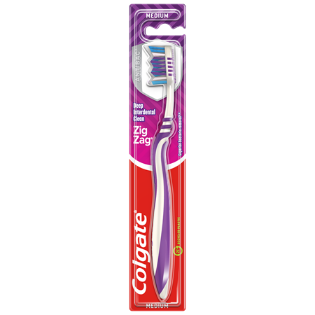 Tandborste Colgate Zig Zag, medium, 25% återvunnen plast