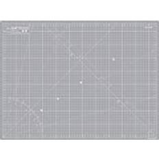 La Canilla ® - Självläkande skärmatta A2 (60 x 45 cm - 24 x 18 tum) Dubbelsidigt tryck (cm och tum) 5 PVC-lager | lapptäcke, quiltning, sömnad, tyg, pappershantverk, gör-det-själv (grå)