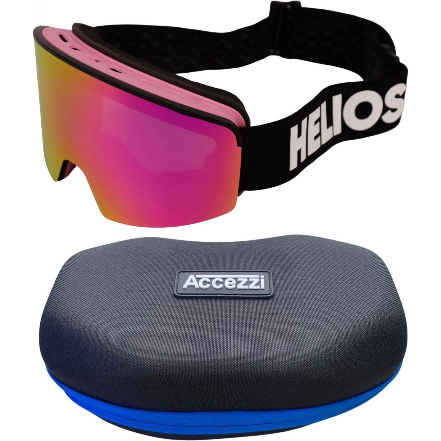 Helios Spark Magnet, junior, svart/rosa + Accezzi Avoriaz gogglecase