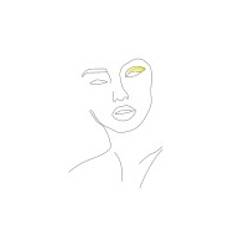 Abstract Face With Yellow Eyeshadow