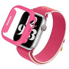 2-In-1 Sport Band And Case For Apple Watch Band 40mm 44mm 46mm 42mm 41mm 45mm Apple Watch Bands For Women/Men, Sport Loop Adjustable Wristbands For Ap - Pomegranate - 40mm,44mm,45mm,49mm,41mm,Series10-42mm,Series10-46mm