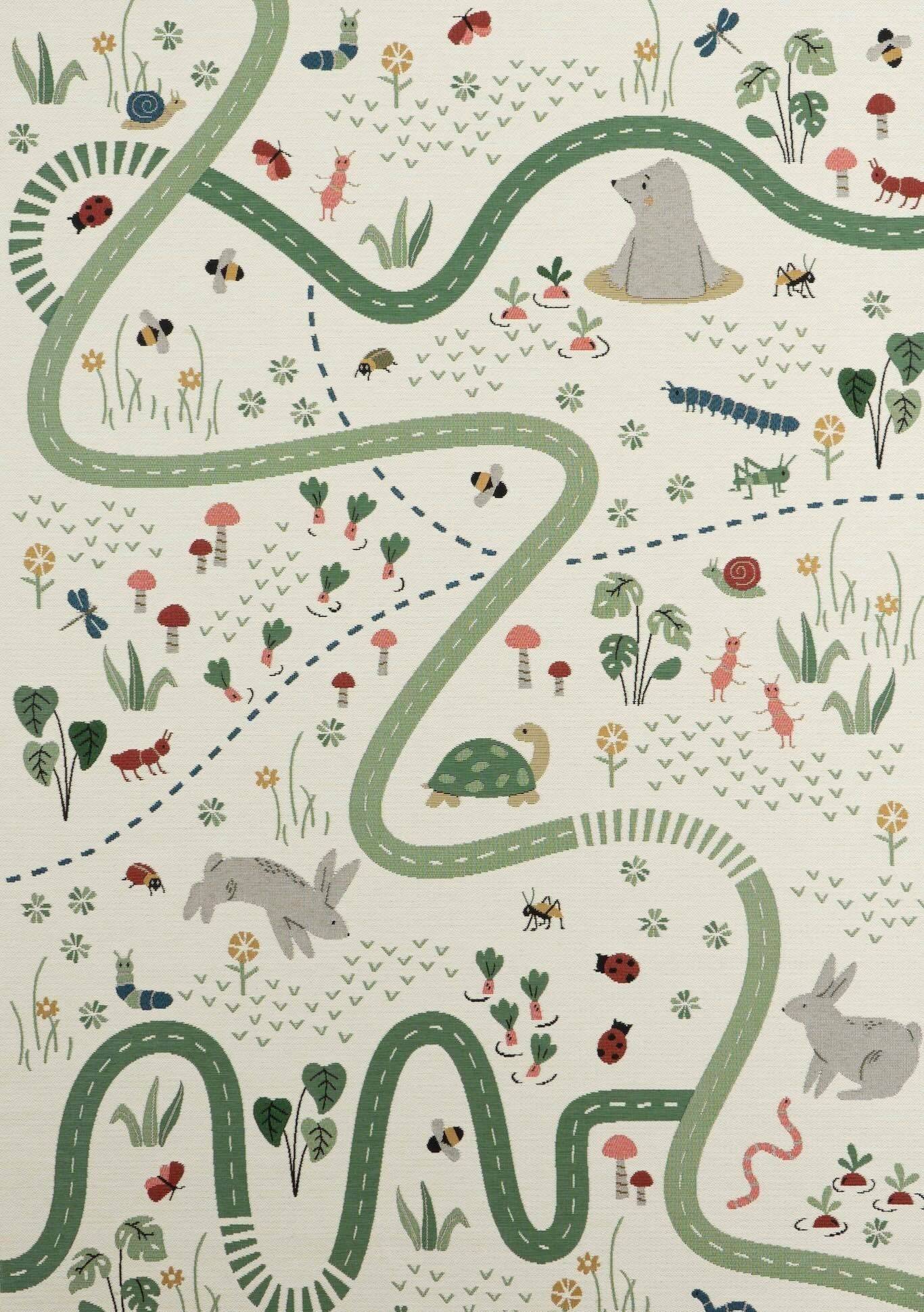 Barnmatta Gardenlife - 120 x 180 cm - Multi - (Tunn, Lättstädad) (120 x 180 cm)