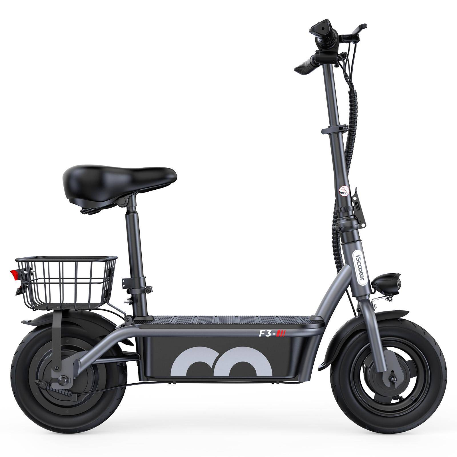 iSCOOTER F3 Utan ABE-certifikat 1000W Motor Miljövänlig Elektrisk Scooter För Vuxen 48V13AH Batteri 10 Tum Luftfyllda Däck Utomhus Pendling E-SCOOTER