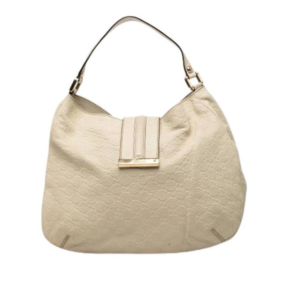 Gucci Vintage Pre-owned Ny Dame Skuldertaske - Vintage - Dame - Beige - ONE SIZE - Uld