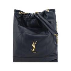Saint Laurent, Taske, Dame, Sort, ONE SIZE, Uld, Luksus Lammskind Bucket Taske med Kæde