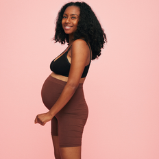 Momkind - Belly Support Shorts - Chocolate - Chocolate / L/XL