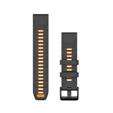 Garmin Quickfit® 22 Strap (Silicone)  -  Sort / Orange Urrem