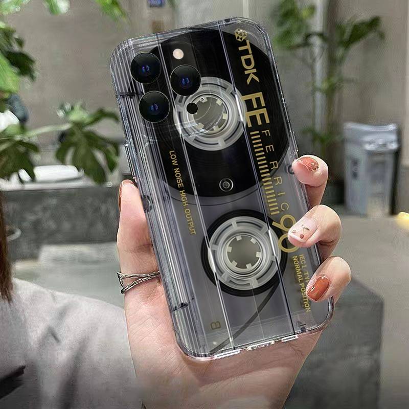 Vintage Cassette Tape Phone Case For Xiaomi 12 5 12T 13T 14T 15T Pro 15 Ultra Max MI 11 13 14 1Lite 5G Transparent Clear Cover