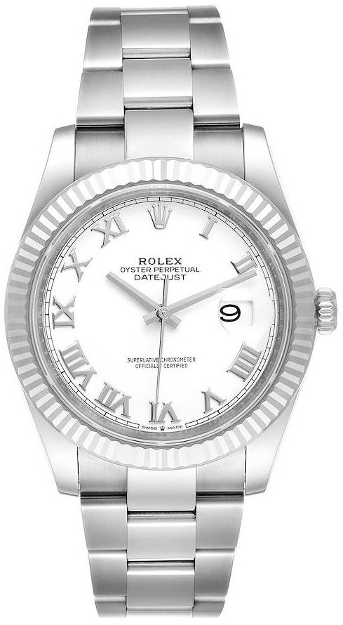 Rolex Herreur 126334-0023 Datejust 41 Hvid/Stål Ø41 mm
