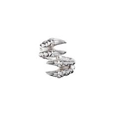 Claw ring double silver