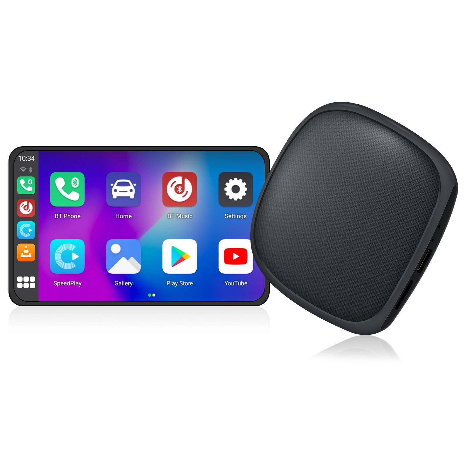 Autoabc car multimedia box smart android box wireless carplay ai box android auto wireless adapter with youtube netflix